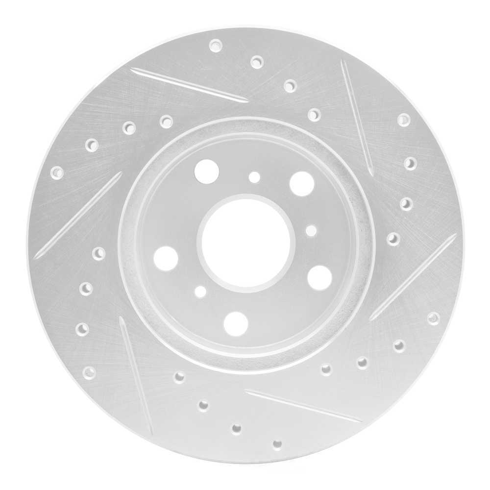 Dynamic Friction Company 631-76044L DFC Brake Rotor - Drilled And Slotted - Silver