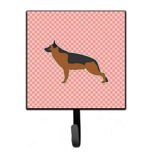 Carolines Treasures BB3624SH4 German Shepherd Checkerboard Pink Leash or Key Holder