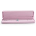 thumbnail image 1 of Caja de joyería ZHAOCHENG de terciopelo rosa para pulsera/collar/cadena larga 22x5,5x3,5 CM, 1 of 5