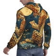 thumbnail image 6 of Naloa Leopard Reading Tarot Cards Men's Casual Hooded Collar Drawstring Hoodies Pullover Sweatshirts Casual Long Sleeve Shirts-XX-Large, 6 of 7