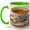 Green, variant on Vintage Tea Cup 11oz Ceramic Mug, Cottage Teacup Still Life Art