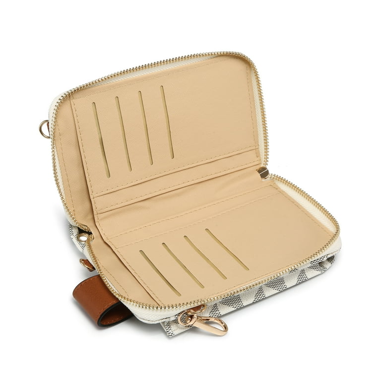 Poppy Womens Crossbody Cell Phone Purse, Faux Leather Wallet with