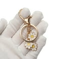 thumbnail image 4 of Unique Bargains 1 Pc Fashionable Flower Handbag Charm Decorative Keychain White Gold Tone, 4 of 5