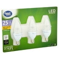 thumbnail image 2 of Great Value Soft White Candelabra Base LED Decorative 4 Watts Bulbs, 3 count, 2 of 5