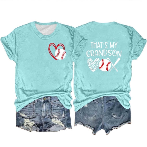 Camiseta de Manga Corta de Cuello Redondo Impresa para las Mujeres, Camisetas Casuales de Mujer