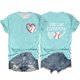 thumbnail image 1 of Camiseta de Manga Corta de Cuello Redondo Impresa para las Mujeres, Camisetas Casuales de Mujer, 1 of 3