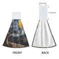 thumbnail image 3 of Yayeee Kitchen Hanging Hand Towels Set of 2 with Loop Bathroom Absorbent Tie Towel, Swirling Starry Sky, 3 of 7