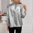 thumbnail image 6 of QHFBli Women Sequin Jacket Glitter Sparkle Open Front Casual Long Sleeve Blazer Coat, 6 of 9