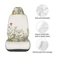 thumbnail image 4 of Fuzoiu Herbs and Wildflowers Print Elastic Car Seat Covers, Seat Cover Protector,Universal Fit Interior Covers for Most Cars,Washable Seat Cover Non Slip for SUV,Sedan,Van, 4 of 5