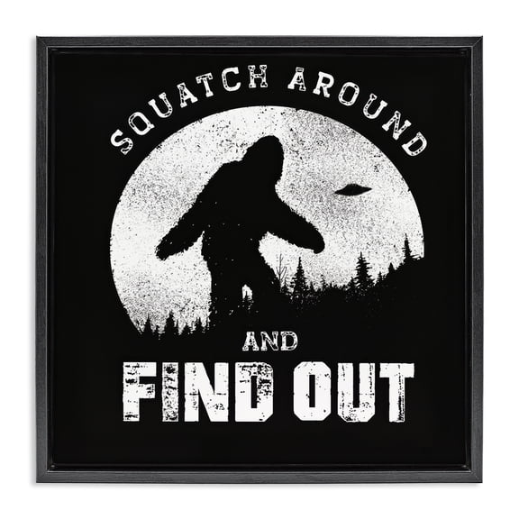 Stupell Industries Eclectic Black Floating Frame Canvas Art, 18 x 18, by Jedco Brands Inc.
