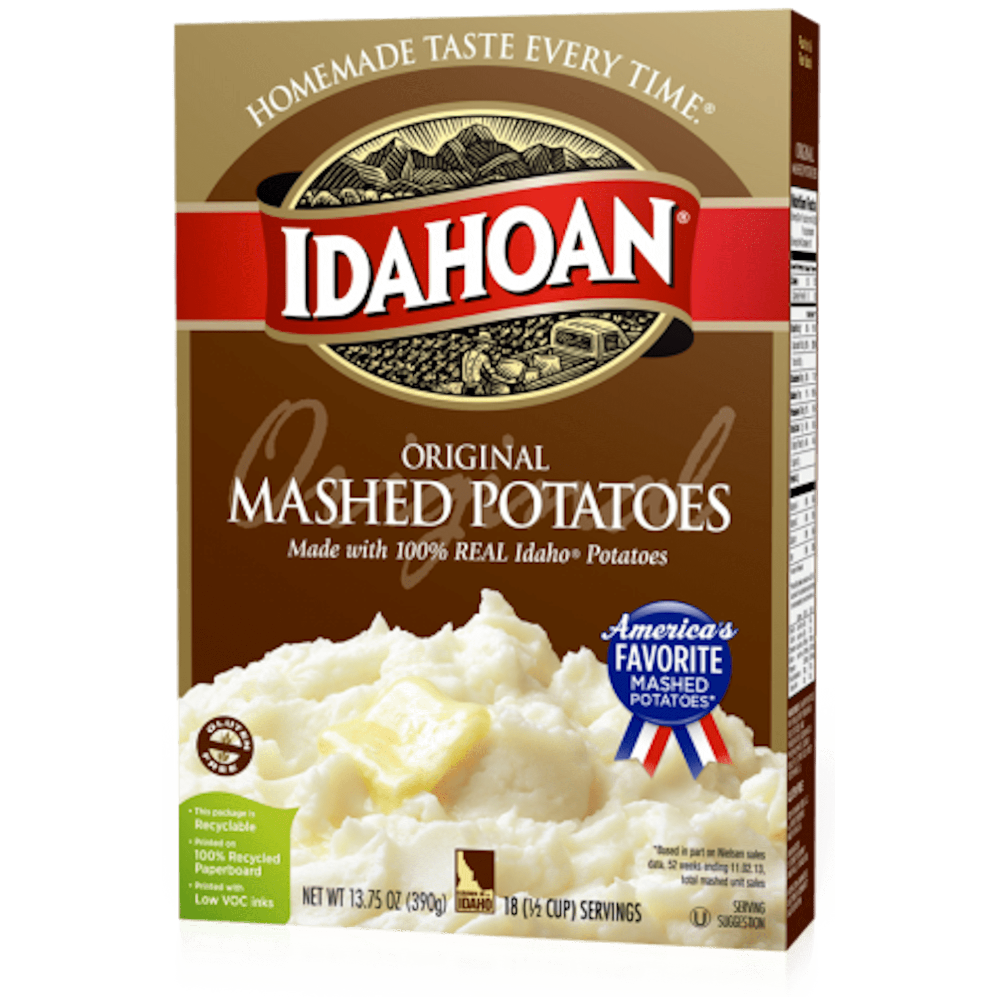 Idahoan Original Mashed Potatoes, 13.75 oz (Pack of 12)