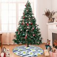 thumbnail image 7 of Picia Daisy Striped Nautical Print Christmas Tree Skirt , Christmas Tree Skirt Ornaments for Merry Christmas Holiday Party Decorations Indoor Outdoor-36", 7 of 7