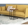 thumbnail image 2 of Safdie & Co. 20"L C-Shape Black Metal Legs Accent Table in Brown Reclaimed Wood, 2 of 4