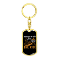 thumbnail image 4 of Just Enjoy The Ride Cycling Stainless Steel or 18k Gold Premium Swivel Dog Tag Keychain, 4 of 10