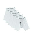 thumbnail image 5 of Fruit of the Loom Men's CoolZone Fly White Boxer Briefs, 5 Pack, 5 of 6