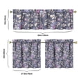 thumbnail image 6 of Pioneer Kitchen Curtains and Valance Set 24 Inch Tier Purple Rose Gray Image Curtains Small Drapes for Cafe Living Room Bathroom Farmhouse 3 Pieces Set Rod Pocket, 6 of 6