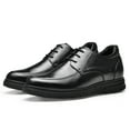 thumbnail image 2 of CMR CHAMARIPA Hidden High Heel Shoes For Men Black Leather Business Casual Elevator Shoes Lace Up Men Taller Shoes 7CM/2.76 Inches, 2 of 5