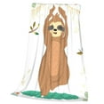 thumbnail image 3 of Bingfone Cute Sloth In Yoga Pose Tree Print Flannel Fleece Blanket Throw Blanket For Bed,Sofa,Couch,Travel,Camping(80"X60"), 3 of 9