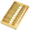 thumbnail image 3 of Mini Brass Abacus 9 Gears Chinese Math Calculating Tool 1.5in, Chinese Calculator Counting Tool, Mini Brass Abacus Decoration, for Kids Adult Collection, 3 of 8