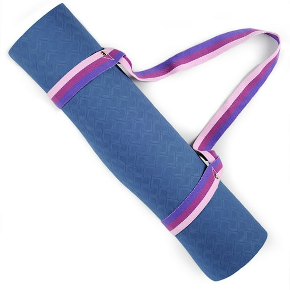 GOOHOCHY Purple Yoga Mat Strap Cotton 1Pcs 68.5x1.5x0.2In