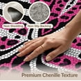 thumbnail image 6 of ODIKA Leopard Stripe Pink Mosaic Contemporary Covering Print Geometric for King Size Bedroom, Master Suite, Under Bed, Foldable Easy Care, 6 of 7
