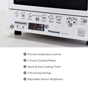 Panasonic FlashXpress 1300 W 4-Slice Countertop Toaster Oven, NB-G110PW