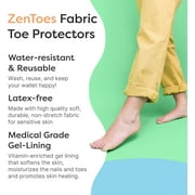 ZenToes 5 pack Toe Caps Closed Toe Fabric Sleeve Protectors with Gel Lining