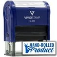 thumbnail image 2 of (3 pack) All Quality Hand-Rolled Product Self-Inking Rubber Stamp | Handcrafted Products (Blue Ink) - Q-200, 2 of 7