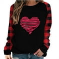 thumbnail image 2 of DPTALR T-shirt Ample Imprimé d'Hiver pour Femmes à Manches Longues, Blouse à Col Rond, Hauts Décontractés, 2 of 4