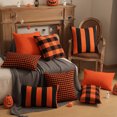 thumbnail image 5 of Juego de 4 fundas de almohada decorativas de Halloween para interior y exterior, fundas de almohada de calabaza de otoño, fundas de cojín decorativas para sofá de casa, 5 of 5