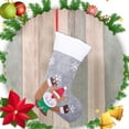 thumbnail image 6 of SDJMa Christmas Stockings with Lights,12" Large Xmas Stockings Decorations, Snowflake Santa Snowman Reindeer and Plush Faux Fur Cuff Pack Stockings for Holiday Christmas Tree Fireplace Decorations, 6 of 8