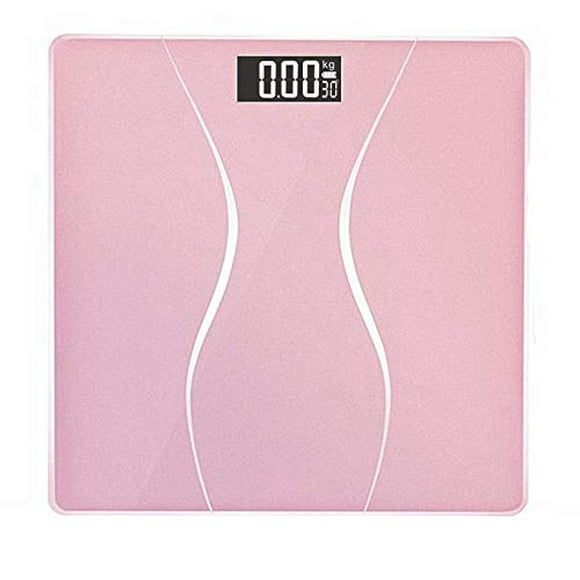 KUNOVA 400 lbs Digital Bathroom Scale Measures Weight. Bath Scale, Step-on Activation (Pink)
