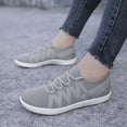 thumbnail image 2 of DLWKIPV Breathable Knit Sneakers for Women - Lightweight Lace-Up Comfort Shoes for Daily Walking & Casual Wear(GRAY,6.5), 2 of 6
