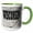Green/White, variant on 3drose, Wisconsin. State Capital Is Madison., 11oz Two-tone Green Mug