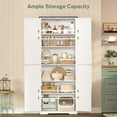 thumbnail image 2 of TEENFON 67" Kitchen Pantry Cabinet with 4 Doors, Farmhouse Pantry Cabinet with Adjustable Shelves, Storage Cabinet for Kitchen, Bathroom, White, 2 of 7