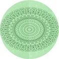 thumbnail image 1 of Ahgly Company Machine Washable Indoor Square Transitional Mint Green Area Rugs, 3' Square, 1 of 7