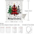thumbnail image 4 of Christmas Shower Curtain, Christmas Tree Shower Curtains, Pine Tree Shower Curtain Set, Waterproof Farm Christmas Bathroom Decor, Merry, Christmas Tree, 72''''W X 72''''H, 4 of 6