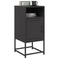 thumbnail image 3 of vidaXL Bedside Cabinet Black Steel Standard Bedside Cabinet, 3 of 5