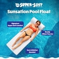 thumbnail image 2 of TRC Recreation Sunsation 1.75" Thick Foam Pool Float Lounger w/ Headrest, 3 Pack, White, 2 of 7