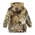 thumbnail image 3 of Xyxonk Hoodies for Girls Cute Camo 10-12 Years Long Sleeve Maple Leaf Graphic Oversized Camouflage Sweatshirt with Pockets Fall Hunting Fleece Clothes,Brown 130, 3 of 4