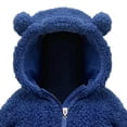 thumbnail image 4 of hengsof Bear Ears Shape Fleece Warm Hoodies Clothes Toddler Zip-up Light Jacket Fall Winter Sweatshirt Outwear for Baby, 4 of 5