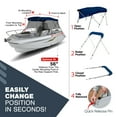 thumbnail image 4 of Knox B32-T32G-Z3 67-72 in. Universal 3 Bow Bimini Tops with Detachable Mesh Sidewalls for Boats, Navy Blue, 4 of 6