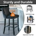 thumbnail image 3 of ArcticScorpion Velvet Button-Tufted Wing-Back Bar Stool, (Set of 2), 3 of 7
