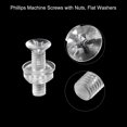 thumbnail image 4 of Unique Bargains M3 x 12mm Plastic Phillips Machine Screws with Nuts and Flat Washers, PC Flat Head Machine Bolts 20 Sets, 4 of 4