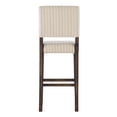 thumbnail image 3 of Linon Brook Full Back Wood Bar Stool, 30" Seat Height, Brown Finish with Linen Fabric, 3 of 10