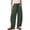 Army Green#barrel pants women, variant on Womens Barrel Harem Cotton Linen Pants Baggy Wide Leg Palazzo Pants Elastic Waist Summer Casual Pants with Side Pockets Khaki M