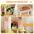 thumbnail image 5 of Demi Bonn 66" Cat Tree Tower for Big Cats, Cat Tree House Furniture with Hammock, Indoor Cat Condo for Adult Cats, Pink, 5 of 7