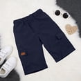 thumbnail image 5 of Boys Girls Relaxed‑Fit Solid‑Color School Cargo Shorts, Elastic Waist Multi‑Pocket Casual Summer Uniform Shorts, 5 of 8