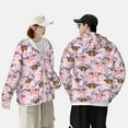 thumbnail image 4 of Gaeub Pink Butterfly Daisy Men's and Women's UPF 50+ Long-Sleeved Sun Protection Clothing, Fishing Shirt Long Sleeve Zip-XX-Large, 4 of 7