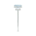 thumbnail image 4 of ANGARA Natural Cushion Cut Aquamarine Engagement Ring with Diamonds in 14K White Gold for Women (Size-7x5mm) | March Birthstone, Anniversary, Jewelry Gift for Women | Natural Aquamarine Ring, 4 of 11